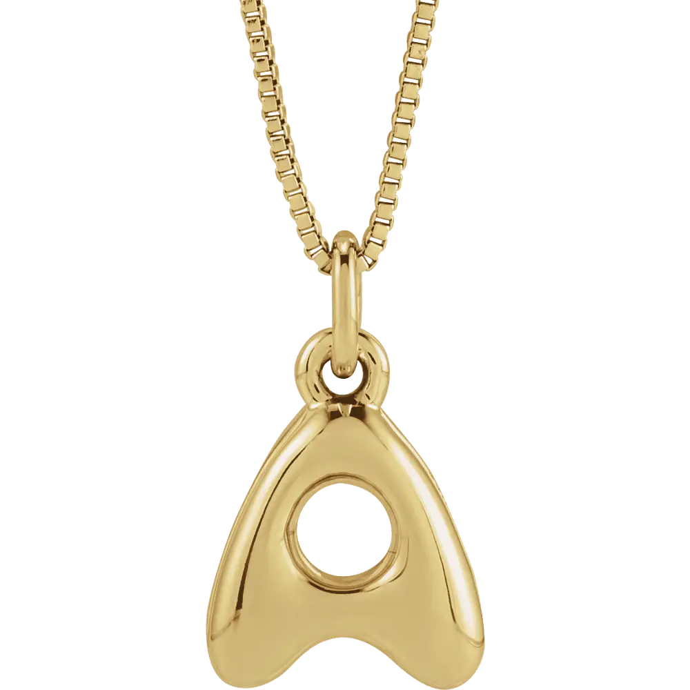Bubble initial A necklace